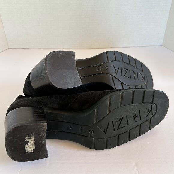 Vintage Krizia By Ilga Suede Ankle Boots Women's Sz 37 1/2 (US Sz 7) - Picture 6 of 10